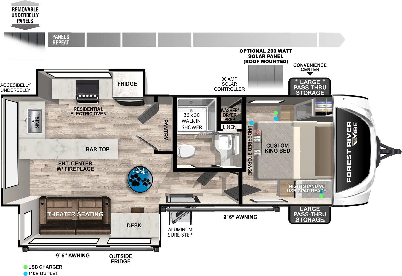 Vibe 2500SP Floorplan